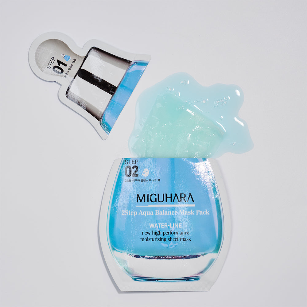 Miguhara 2-Step Aqua Balance Mask Pack - drėkinanti veido kaukė