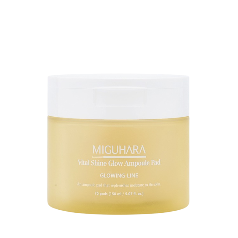 Miguhara Vital Shine Glow Ampoule Pad - skaistinantys esencijos padeliai