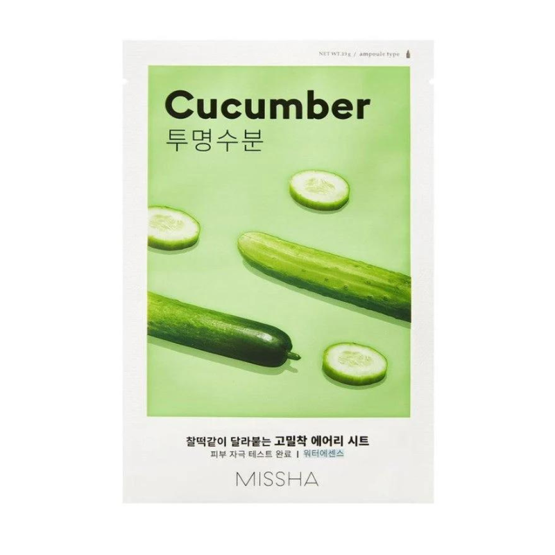 Missha Airy Fit Sheet Mask Cucumber - lakštinė veido kaukė
