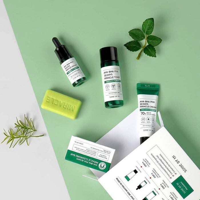 Some By Mi AHA BHA PHA 30 Days Miracle Starter Kit - kosmetikos rinkinys problematiškai odai
