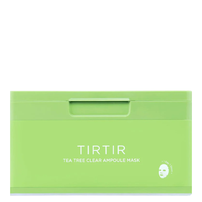 TIRTIR Ampoule Mask Light Green Tea Tree Clear - raminamosios lakštinės veido kaukės