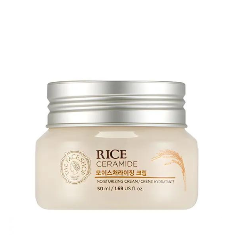 The Face Shop Rice & Ceramide Moisturizing Cream - veido kremas